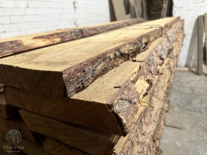 Доска столярная. Лиственница Необрезная. Толщина 30 мм