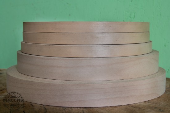 Кромка 19 мм из шпона ясень (с клеем)