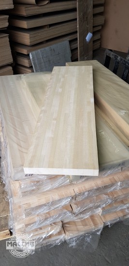 Щит мебельный из Березы цельноламельный 20*600*1500 АА