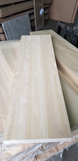 Щит мебельный из Березы цельноламельный 20*800*1500 АА