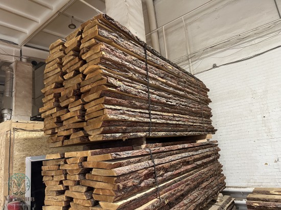 Доска столярная. Лиственница Необрезная. Толщина 30 мм